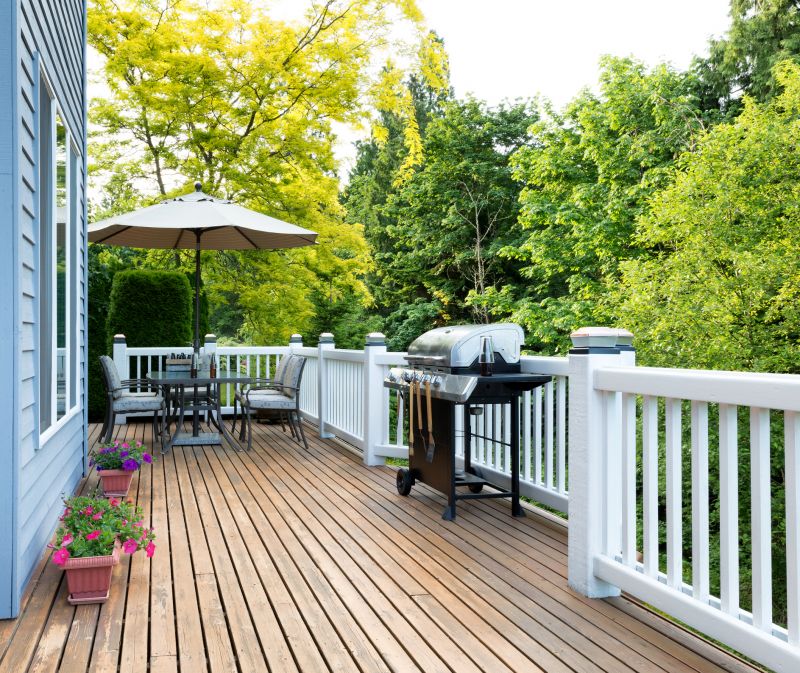 Elegant wooden deck